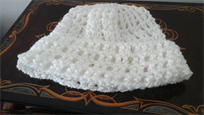 fashion winter hat, white color knit